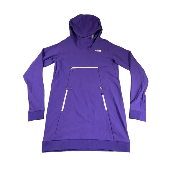 THE NORTH FACE Tekno Hoodie Pullover Jacket Girls XL (18) Purple FLASHDRY XD